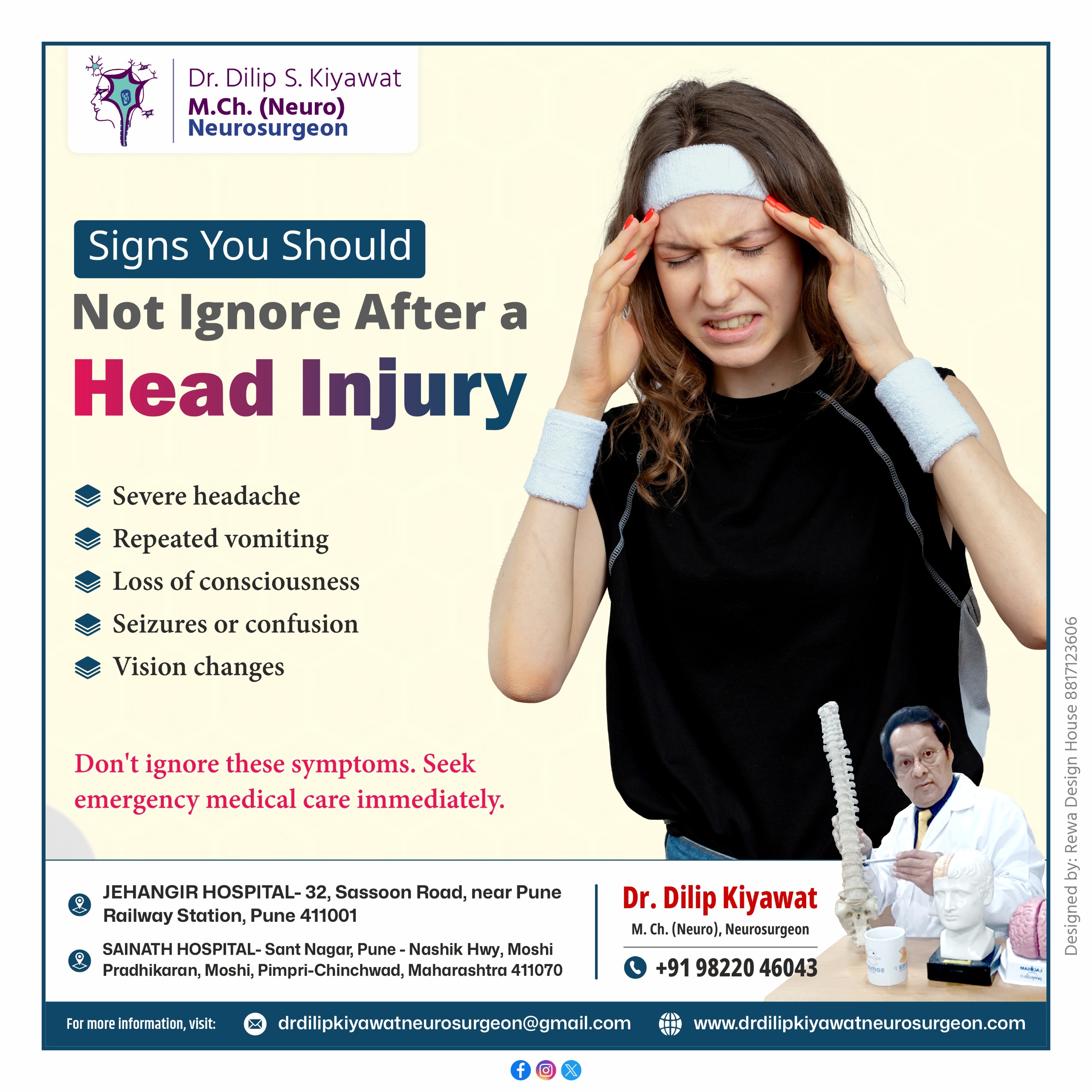Head Injury Warning Signs & Emergency Treatment in Pune | Dr. Dilip S. Kiyawat